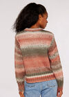 Chunky Knit Jumper, Coral, large