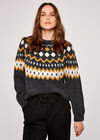 Pull Fairisle, gris, grand