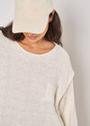 Textured Knit Oversized Jumper, White, large