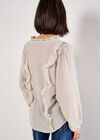 Lightweight Ruffle Blouse, Stone, large