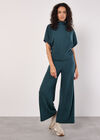 Soft Touch Wide Leg Trousers, Green, large