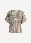 Folk Patchwork Blouse, Stone, large
