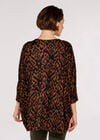 Tapestry  Assymetrical Top, Rust, large
