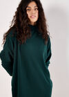 Ribbed Cocoon Mini Dress, Green, large