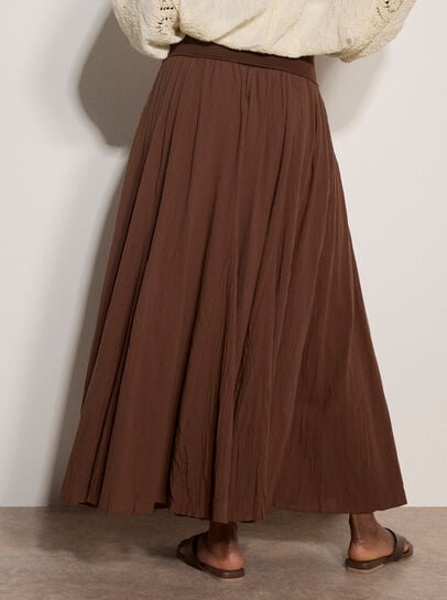 Jersey Waistband Cotton Midaxi Skirt