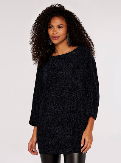 Metallic Swirl Batwing Top