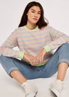 Pastel Rainbow Sweatshirt, Mint, large