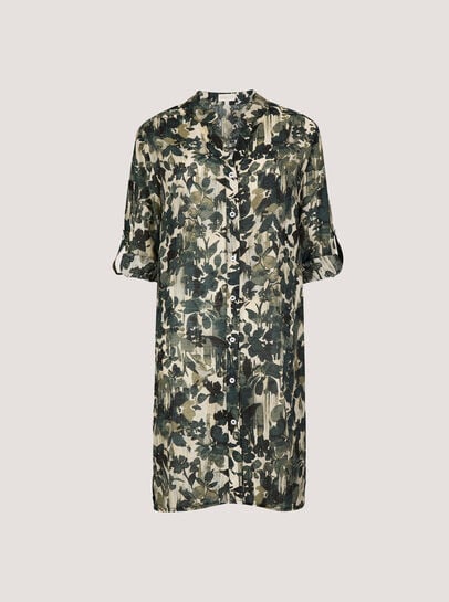 Paintbrush Floral Tunic Shirt