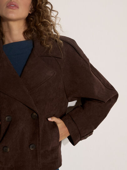 Suedette Short Trench Jacket