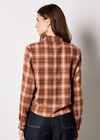 Soft Check Cropped Shirt, Pink, large
