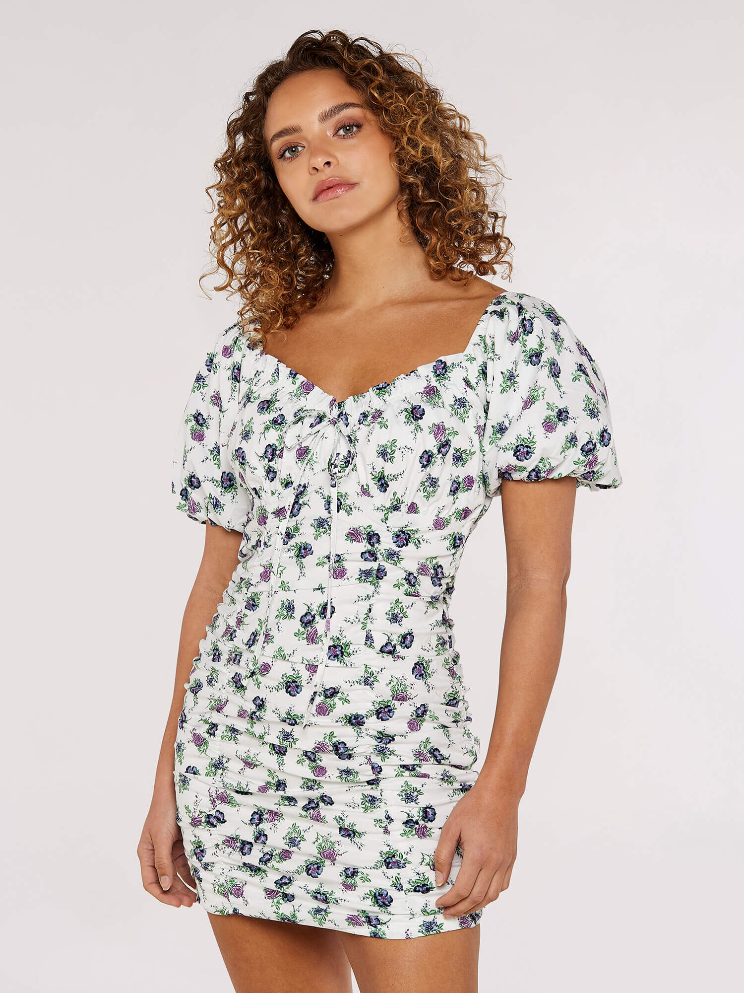 Floral outlet milkmaid dress
