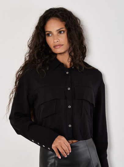 Soft Twill Cropped Shirt