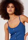 Ribbed Cami Midi Dress, Blue, large