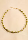 Acrylic Bead Necklace, Green, large