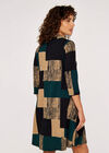 Colour Block Swing Mini Dress, Green, large