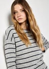 Soft Touch Stripe Top, Grey, large