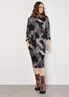 Paint Splash Cocoon Midi Dress, Grey, large
