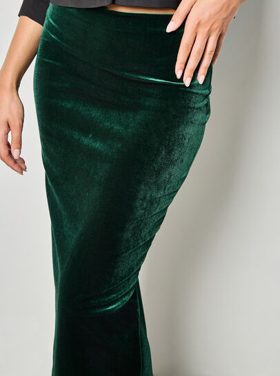 Soft Velvet Maxi Skirt