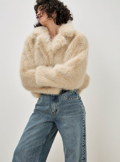 Maca Stud Embellished Wide Leg Jeans