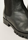 Black Knee High Platform Boots, Black, large