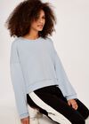 Cropped Sweatshirt, Blue, large