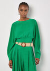 Split Back Crop Top, Green, large