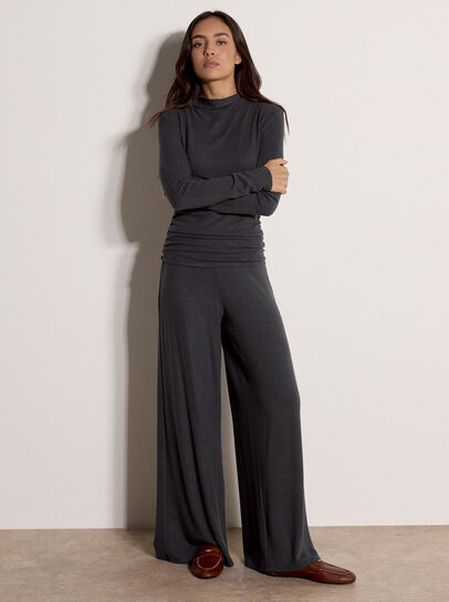 Soft-Touch Wide-Leg Trousers