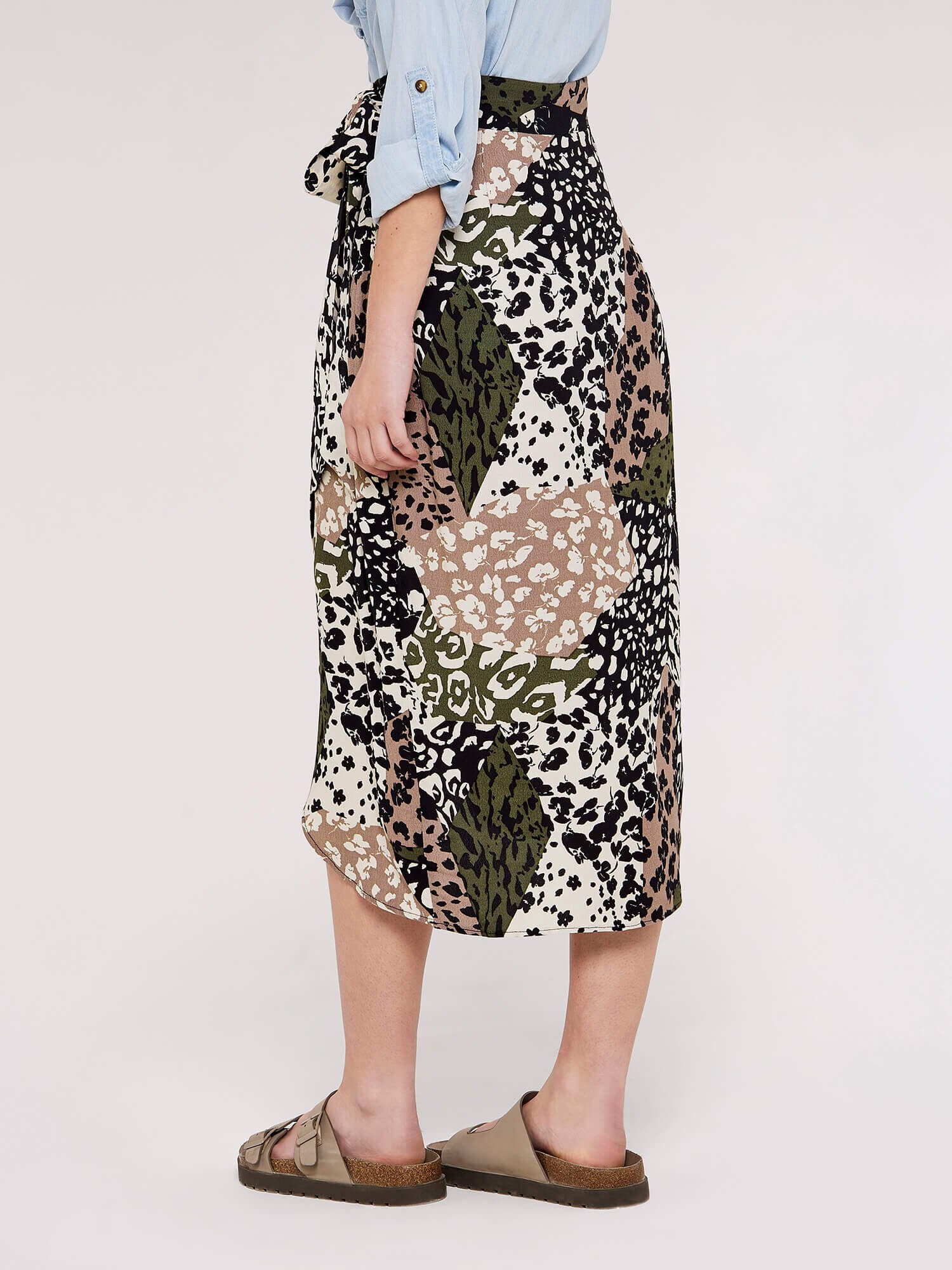 Animal print midi skirt quilt online