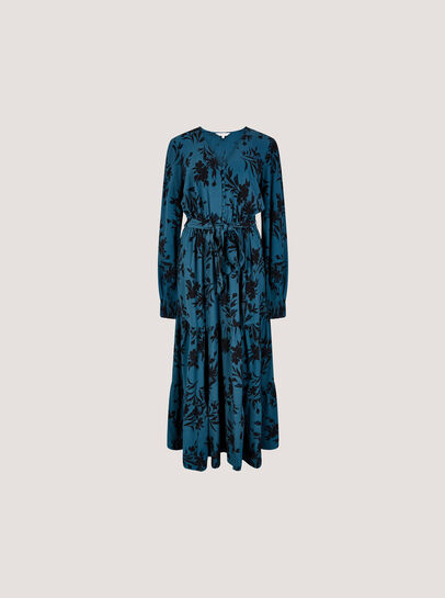 Floral Crepe Midi Dress
