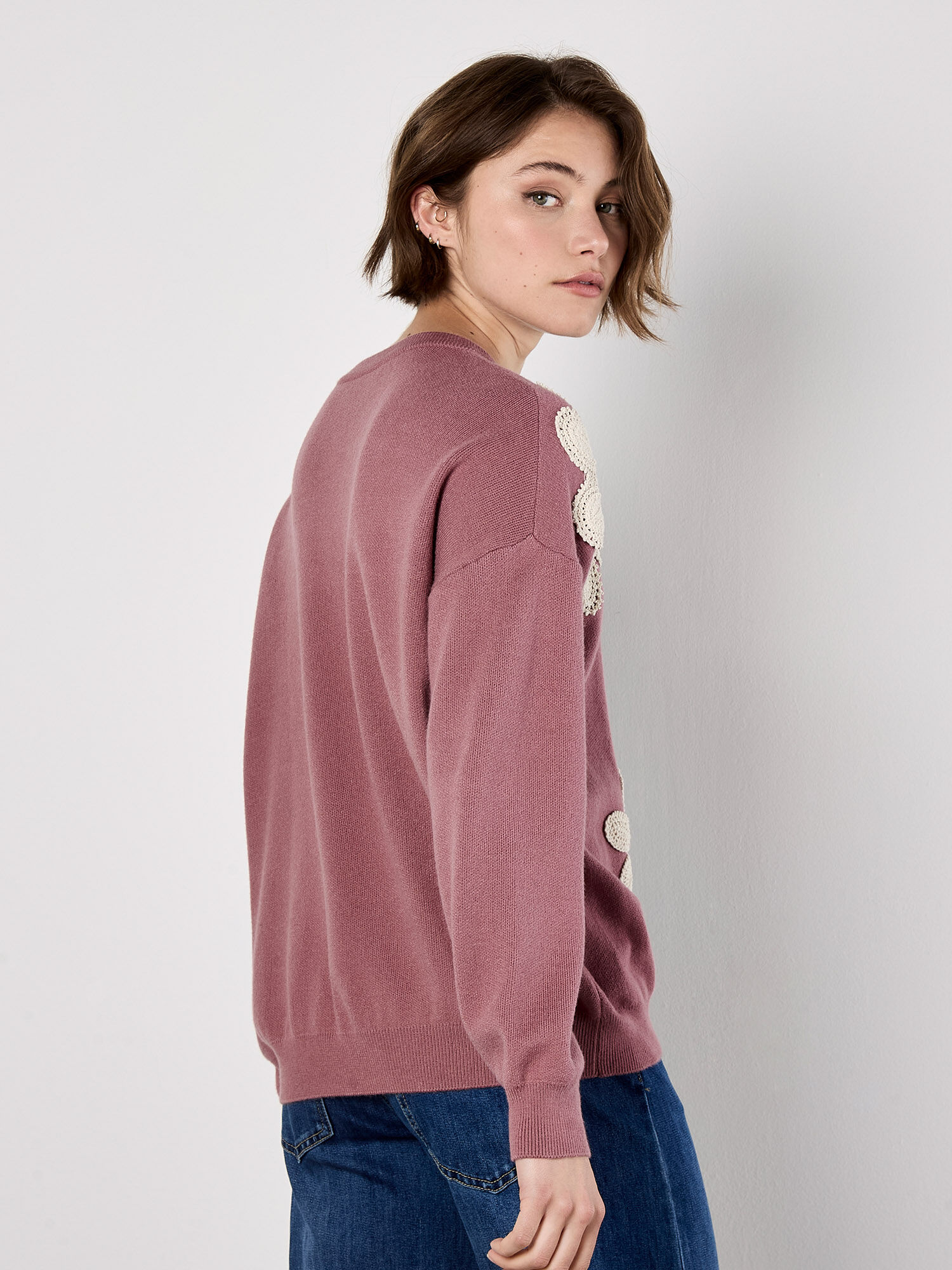 Crochet Daisies Jumper | Apricot Clothing