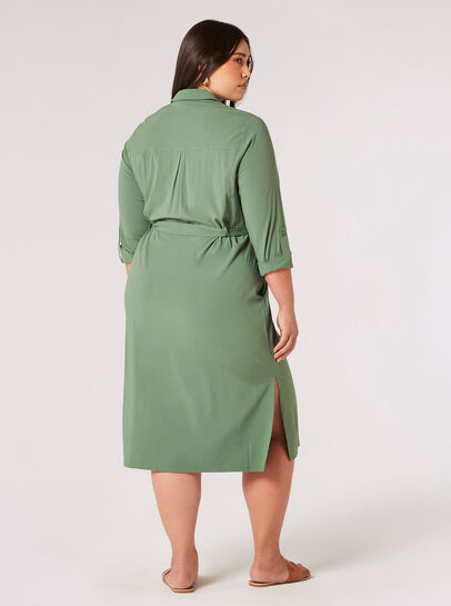 Curve Utility Shirt Midi Dress