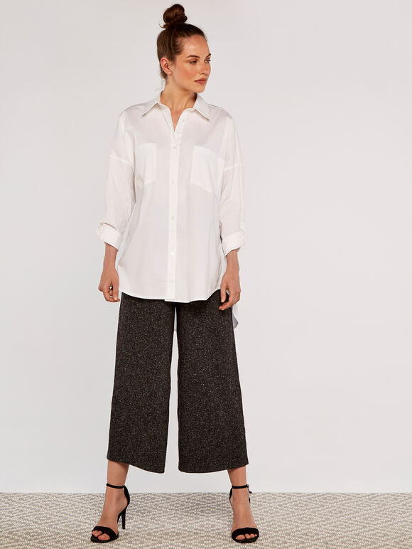 Oversized Shirt, White, large