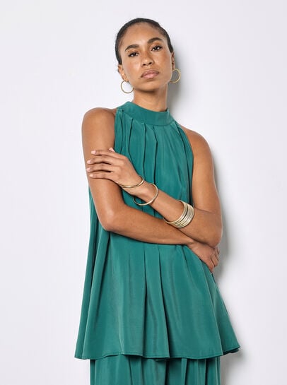 Soft Pleat Tunic Top