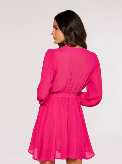 Chiffon Wrap Mini Dress