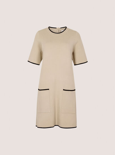 Monochrome Knitted Mini Dress