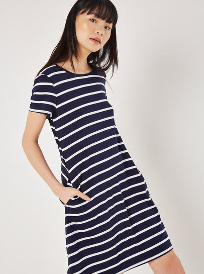Stripe Jersey Mini Dress