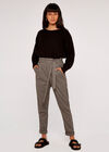Textured Window Check Jumper, Black, large