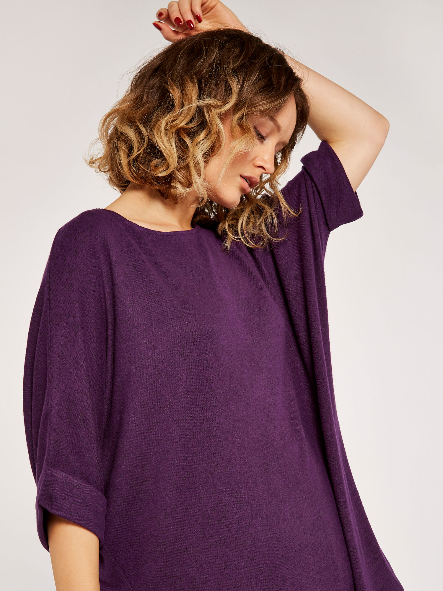 Purple batwing top clearance