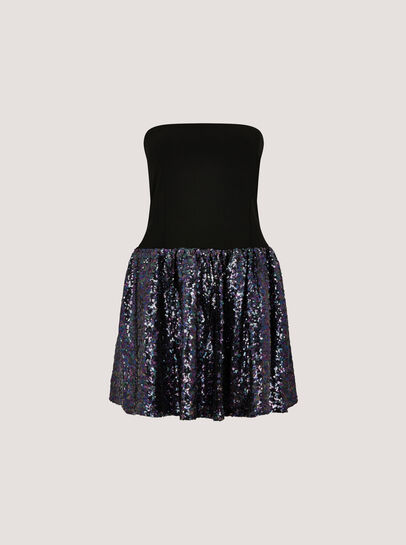 Bandeau Sequin Mini Dress