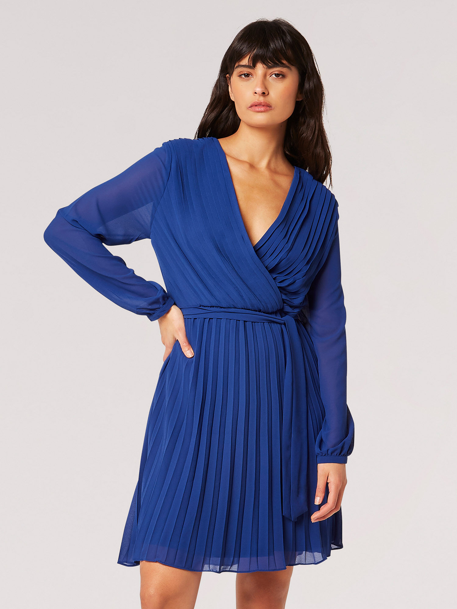 Robe portefeuille plissée outlet