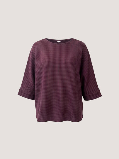Waffle Knit Batwing Top