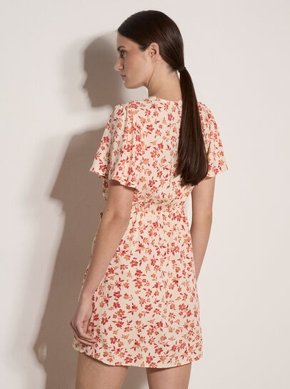 Floral Wrap Mini Dress