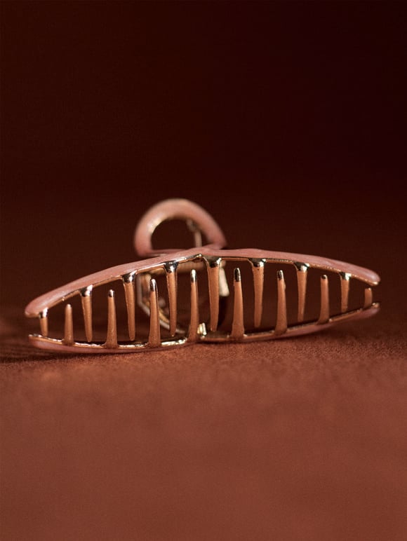 6CM Metal Hair Claw, Gold, large