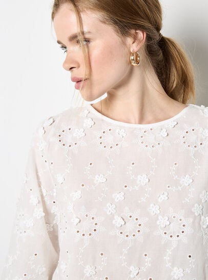 Flower Bell Sleeve Top