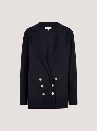 Rib Knitted Blazer