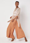Open Knit Cotton Blend Poncho, Stone, large