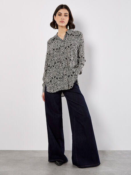 Art Deco Paisley Print Shirt