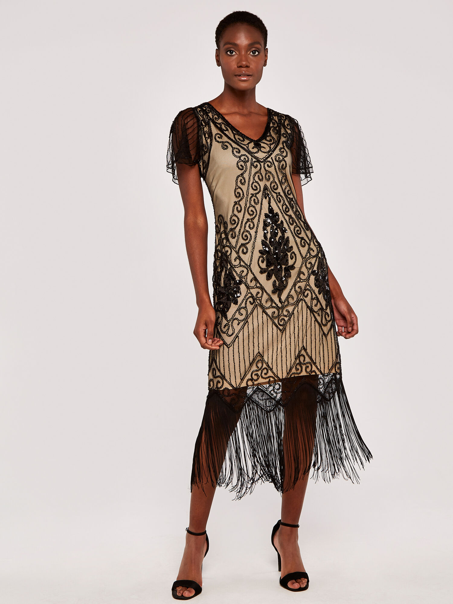 Apricot on sale flapper dress