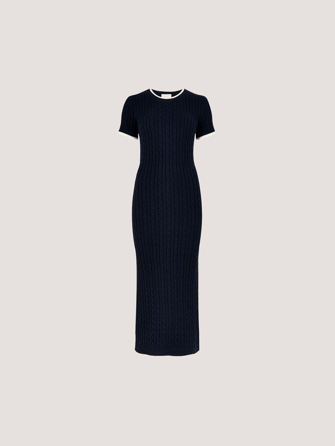black dress with white piping Vintage Sport x-colourgroup:PINK MODEL INFO Model is Dress from Kohls | SIZE:FR 38