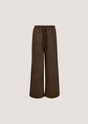 Wide-Leg Jersey Joggers, Brown, large